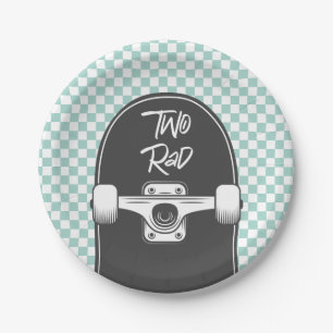Plato De Papel Skateboard dos rad 2º Birthday Paper Plates