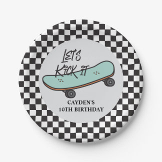 Plato De Papel Skateboard Vamos a patearla placas de papel de cum