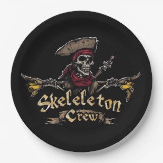Plato De Papel Skeleton Crew