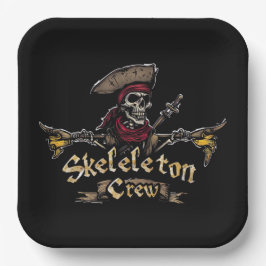 Plato De Papel Skeleton Crew