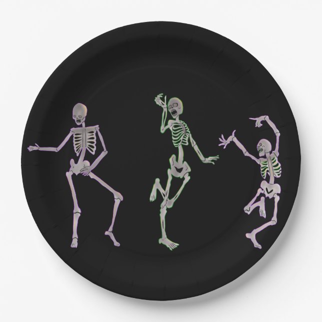 Plato De Papel Skeleton Dance (Anverso)