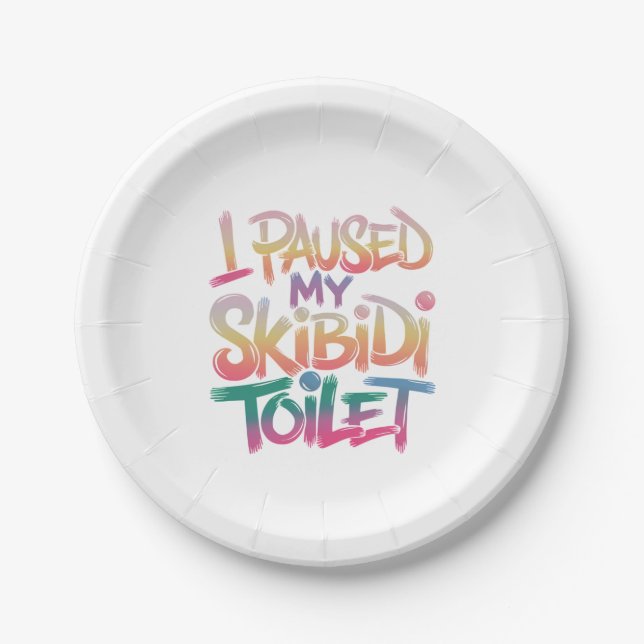 Plato De Papel Skibidi Break Moment (Anverso)