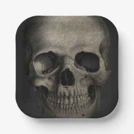 Plato De Papel Skulkl de la fiesta de Halloween para adultos