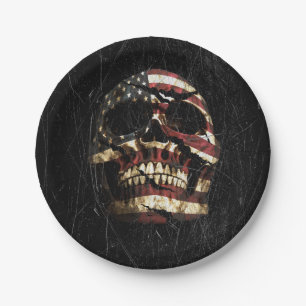 Plato De Papel Skull de Estados Unidos