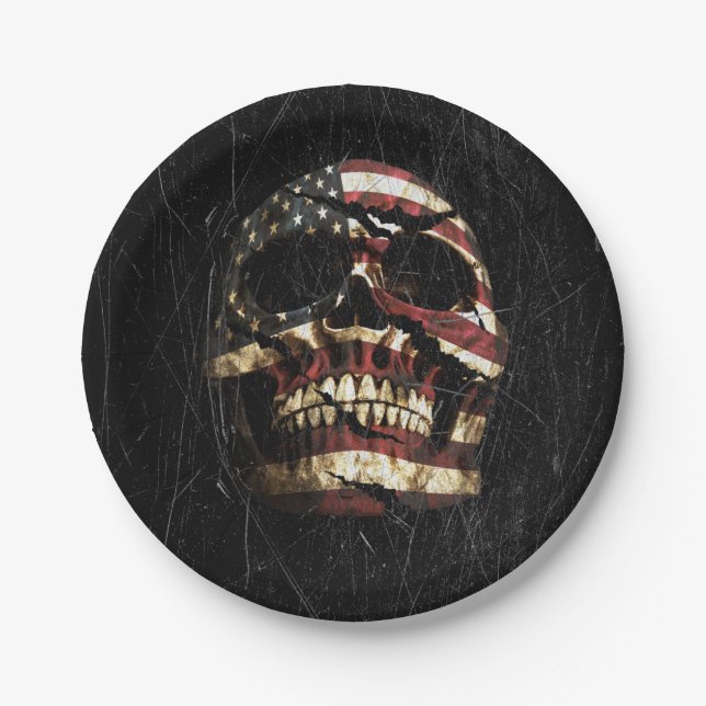 Plato De Papel Skull de Estados Unidos (Anverso)