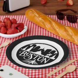 Plato De Papel Skyline de Boston