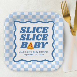 Plato De Papel Slice Slice Baby Pizza Baby Shower
