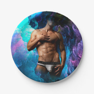 Plato De Papel SlipperyJoe's braga de hombre musculoso bulto cósm