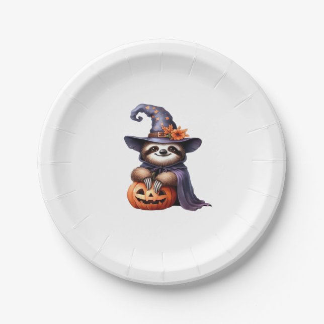 Plato De Papel Sloth Halloween Outfit Classic T-Shirt (Anverso)
