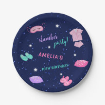 Slumber Sleepover Partido de Cumpleaños Pink Purpl