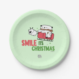 Plato De Papel Smile, it's Christmas