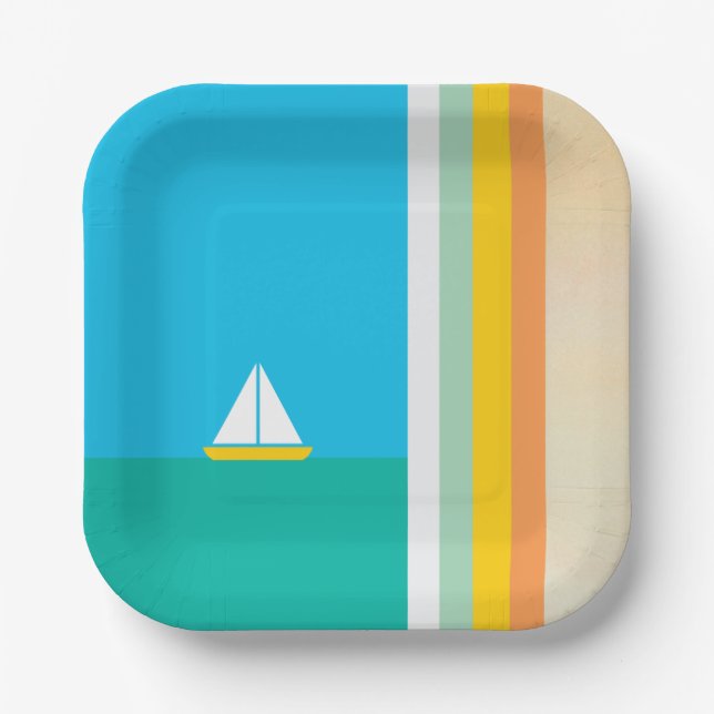 Plato De Papel Smooth Sailin Paper Plate (Anverso)