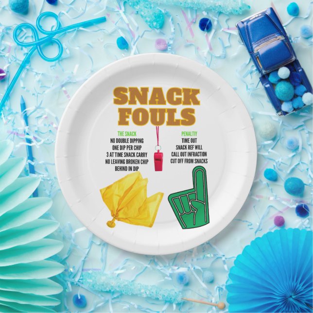 Plato De Papel Snack Fouls para los Fiestas (Fiesta)