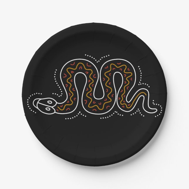 Plato De Papel Snkae punteó diseño (Anverso)