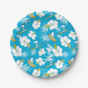 Plato De Papel Snoopy Brooklyn Beach Pattern