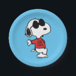 Plato De Papel Snoopy "Joe Guay"<br><div class="desc">¡Añade algo "genial" a tu fiesta con las placas de papel permanente de Snoopy Joe Guay! Con Snoopy en su icónico personaje "Joe Guay", estos platos divertidos y coloridos son perfectos para servir comida y golosinas en su celebración con temática de maní. Deje que Snoopy le traiga encanto y estilo...</div>