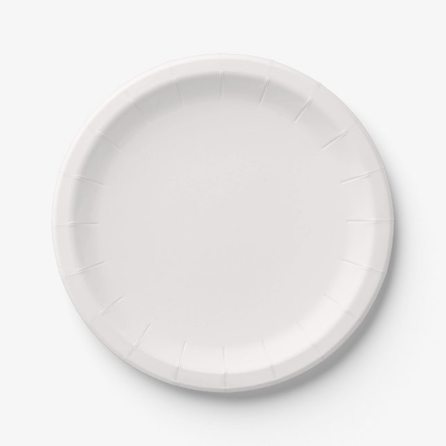 Plato De Papel Snow Background (Anverso)