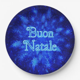 Plato De Papel Snowburst - Buon Natale
