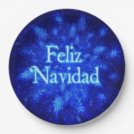 Plato De Papel Snowburst - Feliz Navidad