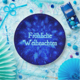 Plato De Papel Snowburst - Froliche Weihnachten