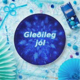 Plato De Papel Snowburst - Gleðileg Jól