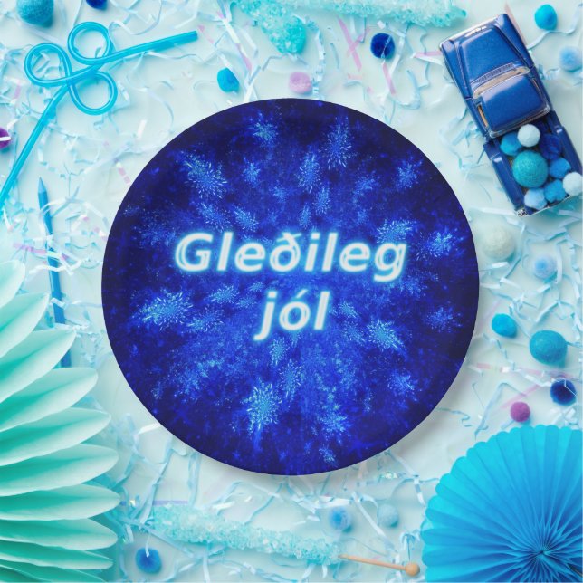 Plato De Papel Snowburst - Gleðileg Jól (Fiesta)