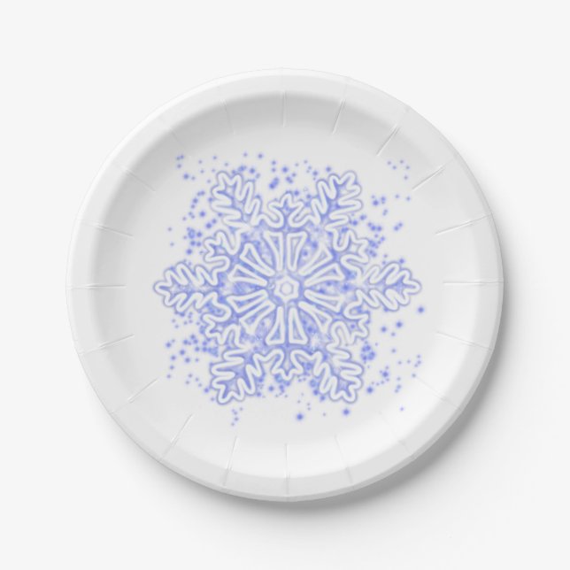 Plato De Papel Snowflake (Anverso)