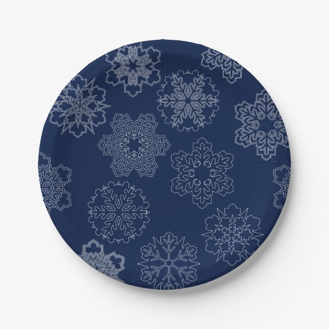 Plato De Papel Snowflake (Anverso)
