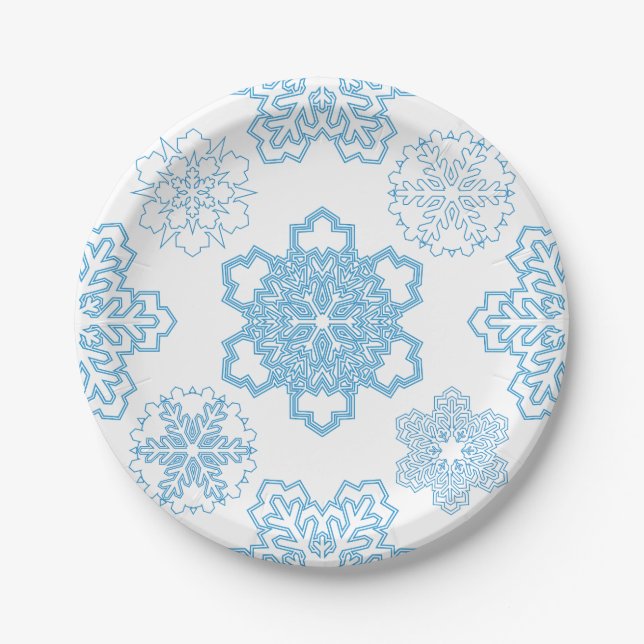 Plato De Papel Snowflake (Anverso)