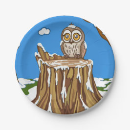 Plato De Papel Snowflake the Owl