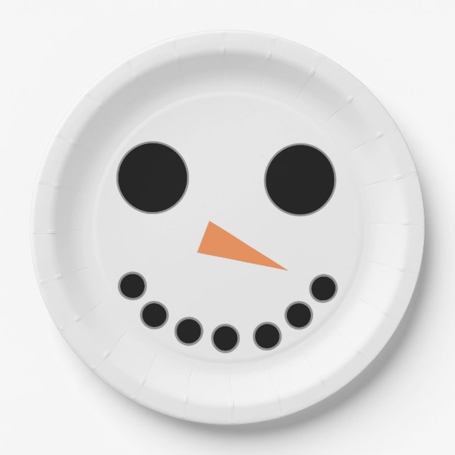 Plato De Papel Snowman (Anverso)