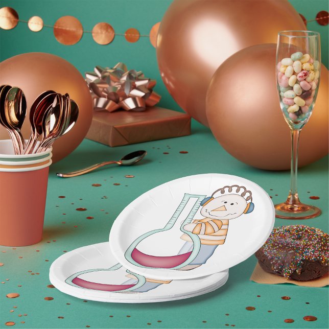 Plato De Papel Snowman revisando la temperatura (Subido por el creador)