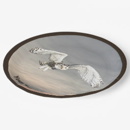 Plato De Papel Snowy Owl