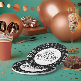 Plato De Papel Sobre la edad de los Personalizados de la colina y