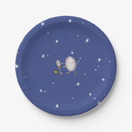 Plato De Papel Sobre la luna Hey Diddle Diddle Baby Shower