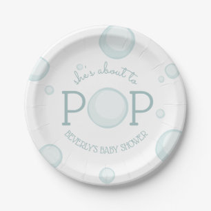 Plato De Papel Sobre para hacer estallar las burbujas Baby Shower