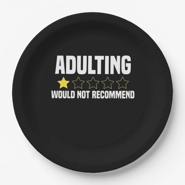 Plato De Papel Sobrevalorización de adultos (Anverso)