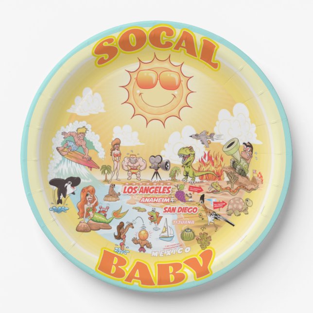 Plato De Papel SoCal Baby Plate (Anverso)
