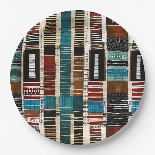 Plato De Papel Sofisticada isla caribeña africana de lujo (Anverso)