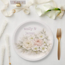 Plato De Papel Soft Editorial Botanical Wedding