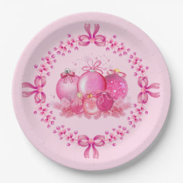 Plato De Papel Soft Pink Ornament Holiday Collection