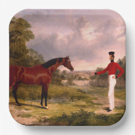 Plato De Papel Soldado con el caballo de un oficial