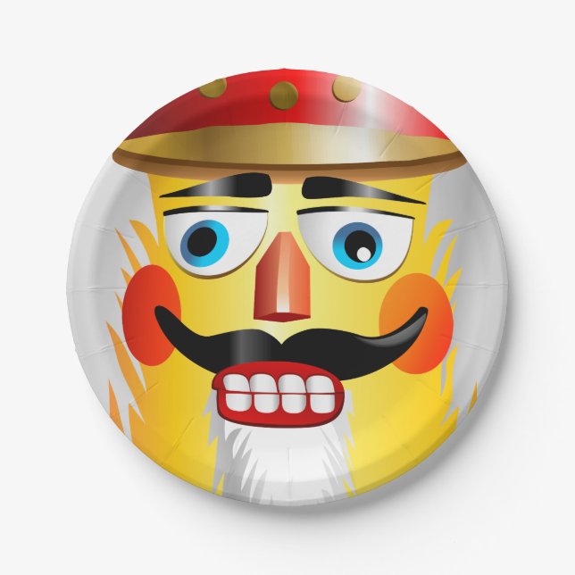 Plato De Papel Soldado de Juguetes Nutricionistas De Navidad Con  (Anverso)