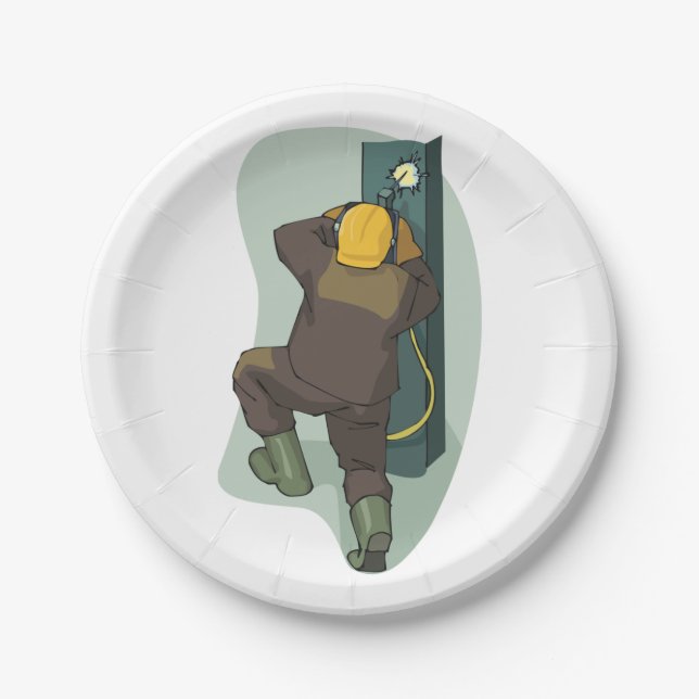 Plato De Papel Soldadura de soldadura industrial placa Metalizado (Anverso)