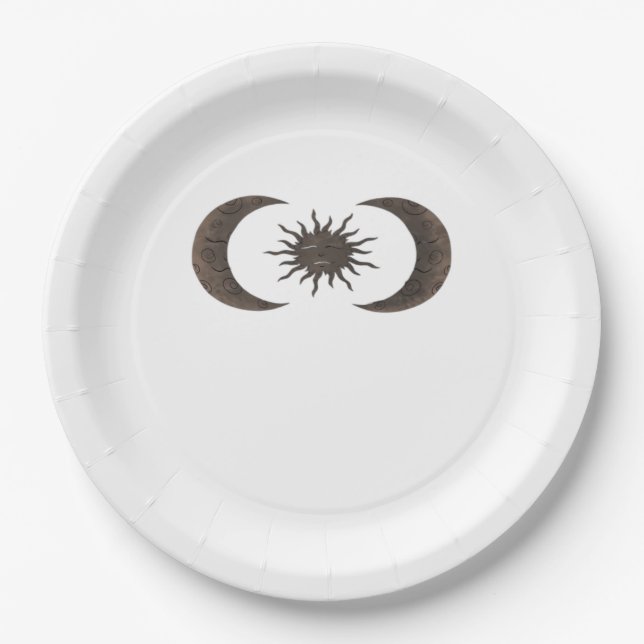 Plato De Papel Soles y Lunas Whimsigoth (Anverso)