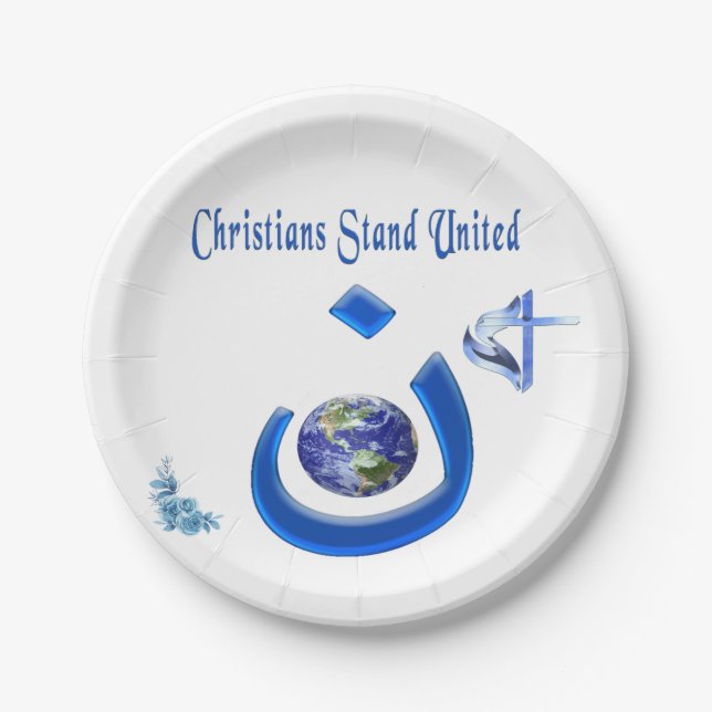 Plato De Papel Solidaridad cristiana (Anverso)