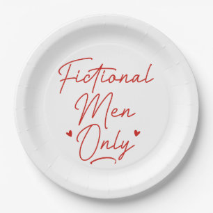 Plato De Papel Solo hombres ficticios