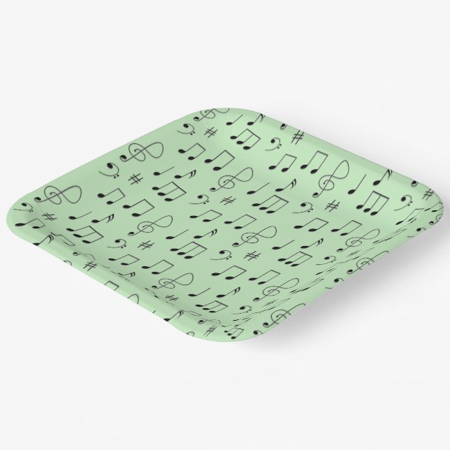 Plato De Papel Sólo Notado Verde (Angular)