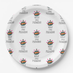 Plato De Papel Solo Para Amigos 30 Chicas Niños Amistad Julio
