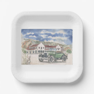 Plato De Papel Solo sombra en la ciudad